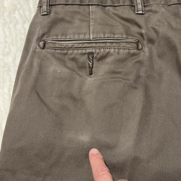 Dockers Mens Classic Khaki Brown Pants Flat Front Size 36 x 32 - Picture 5 of 12